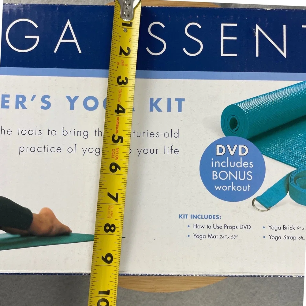 Healing Arts Living Arts Beginner Yoga Kit Mat Brick Strap DVD Mind Body Fitness